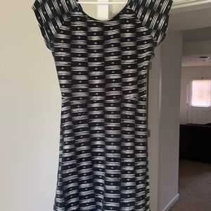 SO Black and White Patterned Mini Dress
